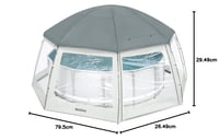 Ochranný prístrešok na bazén Bestway pre okrúhle nafukovacie bazény, 600 x 600 x 295 cm 7