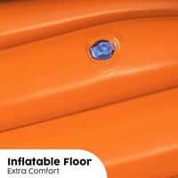 Bestway Kondor 3000 Felfújható Csónak 3 Személyes, Kormánylapáttal, Kézi/Lábpumpával, 246x122 cm, PVC Anyagból, Evezőkkel 6