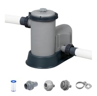 Filtračná pumpa Bestway 5678 l/h 86 W s kartušovou vložkou typu III pre bazény, sivá, 45x35,5x33 cm 3
