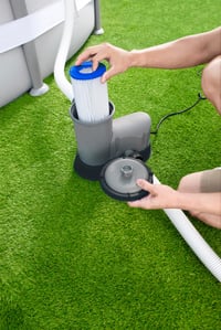 Filtračná pumpa Bestway 5678 l/h 86 W s kartušovou vložkou typu III pre bazény, sivá, 45x35,5x33 cm 8