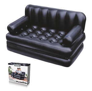 Bestway Pavillo Multi-Max 5-u-1 kauč na napuhavanje, crni, za dvije osobe, 188 x 152 x 64 cm, PVC zračni krevet i kauč
