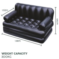 Nafukovacia pohovka Bestway Pavillo 5 v 1, pre dve osoby, 188 x 152 x 64 cm, čierna, kempingová nafukovacia posteľ a pohovka 7