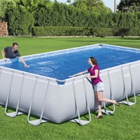 Prelată solară Bestway PE pentru piscină rectangulară 703 x 336 cm, folie de încălzire solară, albastru 3