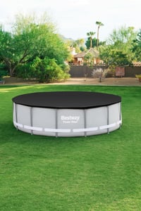 Bestway PVC Takaróponyva 427 cm Kerek Fekete 9
