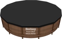 Bestway PVC Takaróponyva 427 cm Kerek Fekete 5