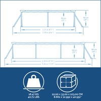Piscină Bestway Steel Pro Frame fără pompă, 300 x 201 x 66 cm, albastru închis, dreptunghiulară 8