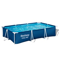 Piscină Bestway Steel Pro Frame fără pompă, 300 x 201 x 66 cm, albastru închis, dreptunghiulară 1