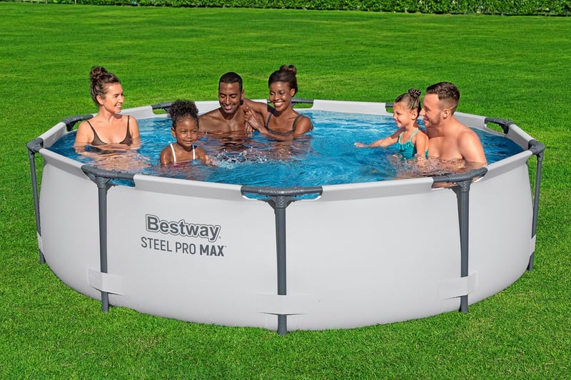 Bestway Steel Pro MAX 305x76 cm kerek medence szürke, szivattyú nélkül - Single
