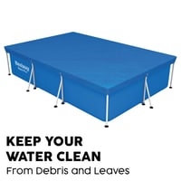 Bestway Téglalap Alakú Medencetakaró Kék 300 x 201 cm Feletti Medencékhez 2