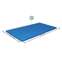 Bestway Téglalap Alakú Medencetakaró Kék 300 x 201 cm Feletti Medencékhez 5
