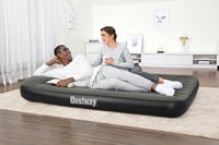 Nafukovacia posteľ Bestway TriTech so vstavanou akumulátorovou pumpou - sivá - 210x152x30 cm 2