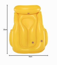 Vestă de înot pentru copii Bestway Wondersplash, dispozitiv gonflabil de ajutor pentru înot, galben, 51x46 cm, pentru copii mici 9