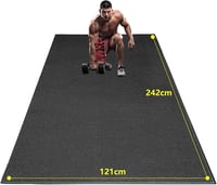 BesWin XXL Jógaszőnyeg 244x122 cm, Extra Vastag Fitness Mat, Csúszásmentes 1