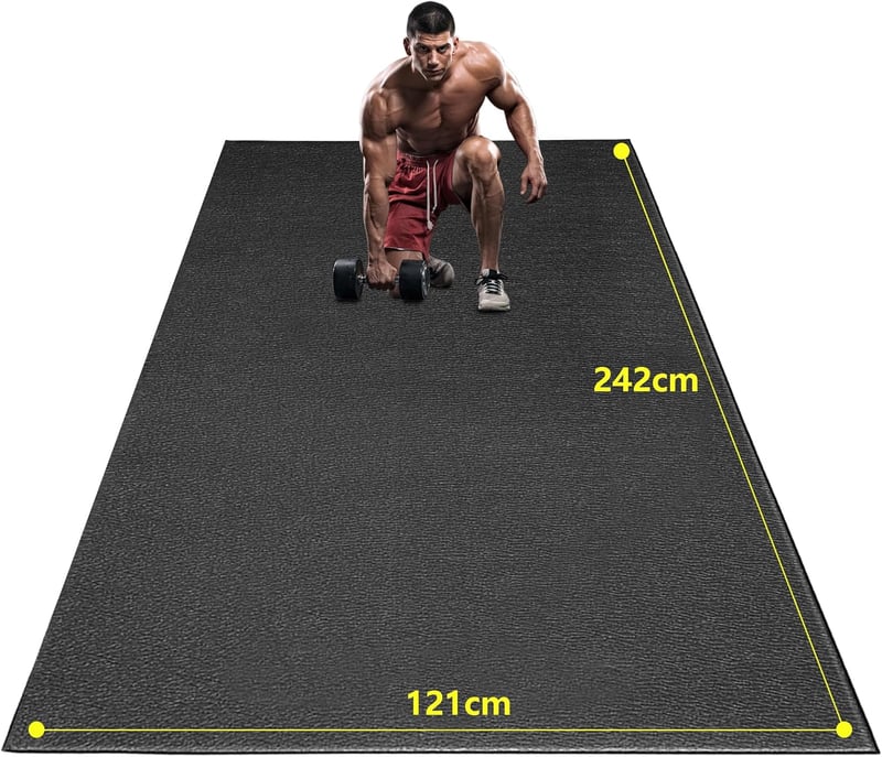 BesWin XXL Jógaszőnyeg 244x122 cm, Extra Vastag Fitness Mat, Csúszásmentes