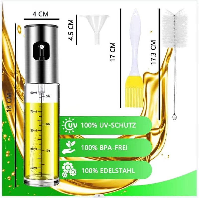 BETA NOBLE Erősített Olajszóró Spray Palack Konyhához Sütéshez Grillezéshez