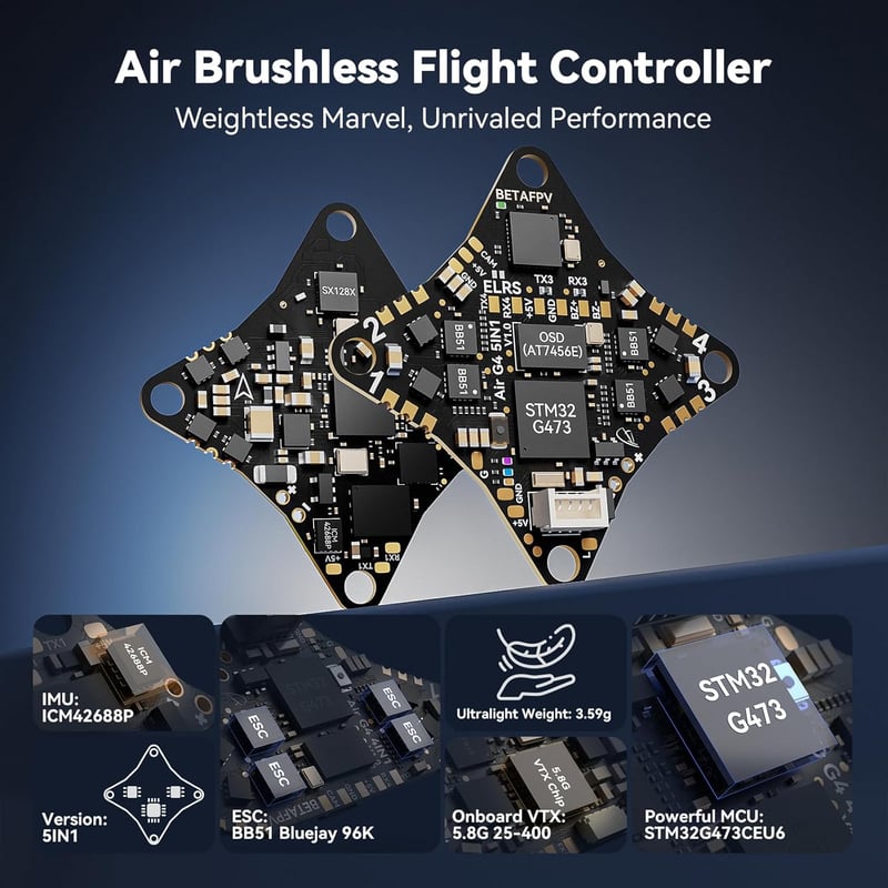 BETAFPV Air65 Brushless Micro Drón 65mm FPV Racing Quadcopter ELRS