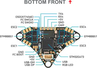 BETAFPV G473 4-in-1 Brushless Repülésirányító - Könnyű 1S AIO FC 16MB BlackBox-szal, Bluejay 96K ESC, OSD Chip FPV Whoop Drónokhoz 6