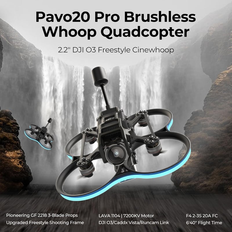 BETAFPV Pavo20 Pro 2.2" Brushless FPV Drón HD Kamerával Cinewhoop Freestyle - Pavo20 Pro BNF O3