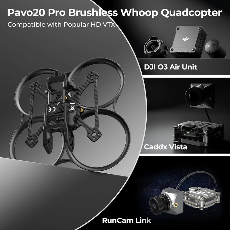 BETAFPV Pavo20 Pro 2.2" Brushless FPV Drón HD Kamerával Cinewhoop Freestyle - Pavo20 Pro BNF O3
