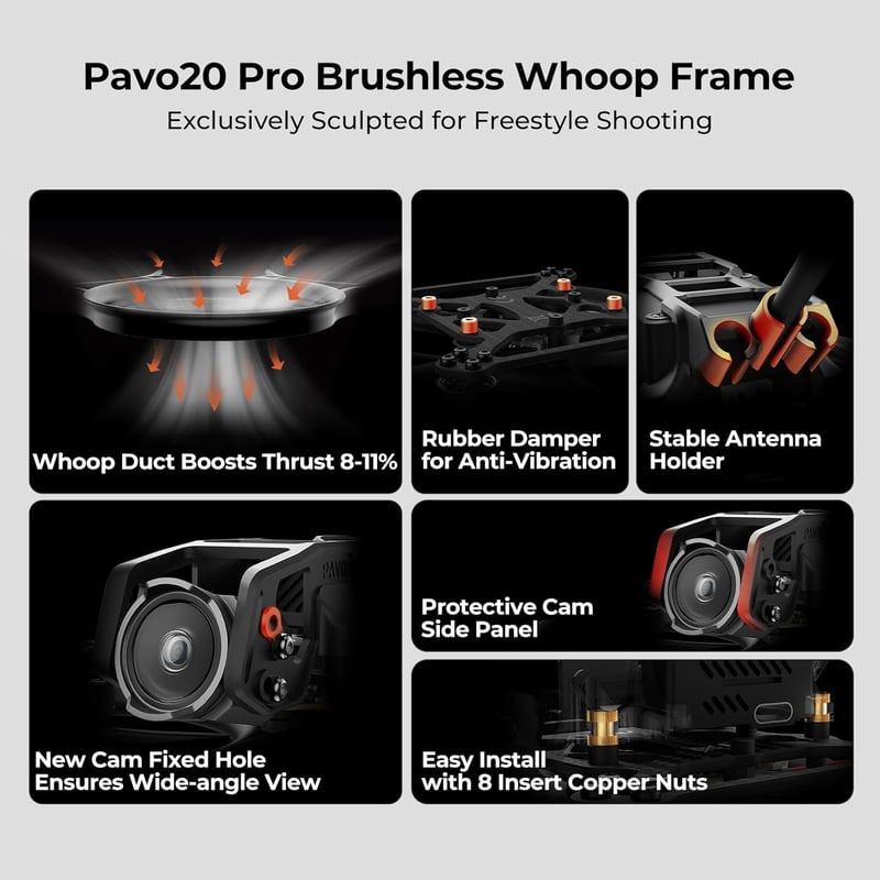 BETAFPV Pavo20 Pro 2.2" Brushless FPV Drón HD Kamerával Cinewhoop Freestyle - Pavo20 Pro BNF O3