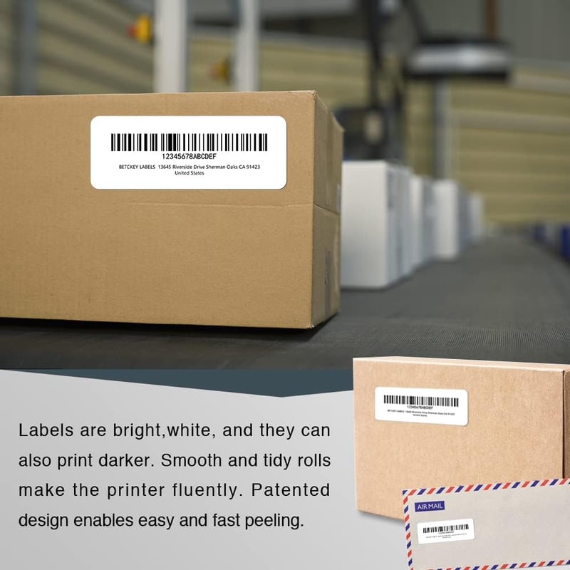 BETCKEY 11355 öntapadós címkék DYMO LabelWriter 450-hez, 19x51mm, 10 tekercs