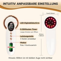 BETISBE Hideg Lézer Terápiás Készülék Emberek és Állatok Számára - Hordozható Vörös Fény Terápia Fájdalomcsillapításra 650nm 808nm 5