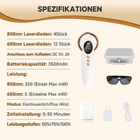 BETISBE Hideg Lézer Terápiás Készülék Emberek és Állatok Számára - Hordozható Vörös Fény Terápia Fájdalomcsillapításra 650nm 808nm 8