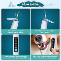 BETOPET Ultrahangos Fogkő Eltávolító Kutyáknak és Macskáknak, 5 Módú Fogkefe Szett 7