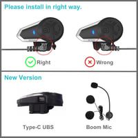 BETOWEY BT-S3 Bluetooth motocyklový headset V5.0 na prilbu, dosah 1000 m, FM rádio, interkom, s výklopným mikrofónom, 1 ks 7