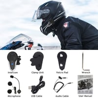 BETOWEY BT-S3 Bluetooth motocyklový headset V5.0 na prilbu, dosah 1000 m, FM rádio, interkom, s výklopným mikrofónom, 1 ks 5