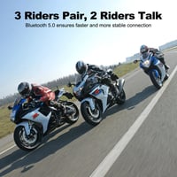 BETOWEY BT-S3 Bluetooth motocyklový headset V5.0 na prilbu, dosah 1000 m, FM rádio, interkom, s výklopným mikrofónom, 1 ks 2