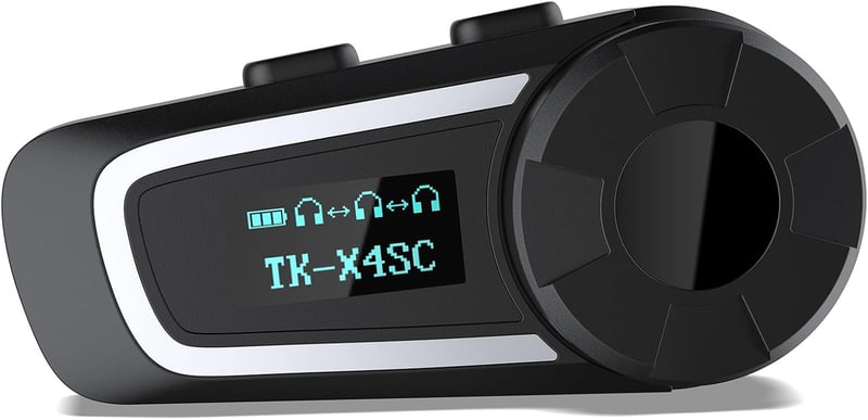 Set interfon moto BETOWEY TK-X4SC - pentru 6 persoane, cu ecran LCD - negru