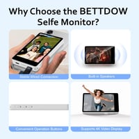 Bettdow mágneses selfie monitor 3,97 hüvelykes, hangszóróval - fehér 6