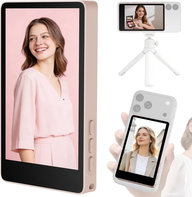 Bettdow mágneses selfie monitor 3,97 hüvelykes, hangszóróval - rózsaszín