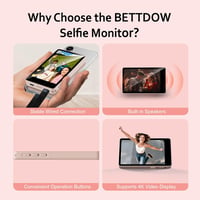Bettdow mágneses selfie monitor 3,97 hüvelykes, hangszóróval - rózsaszín 6