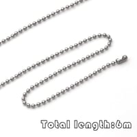 BetterJonny 6m Rozsdamentes Acél Golyós Lánc 4mm Nyaklánc Húzólánc Kiegészítő 20db Csatlakozóval 7