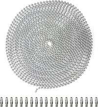 BetterJonny 6m Rozsdamentes Acél Golyós Lánc 4mm Nyaklánc Húzólánc Kiegészítő 20db Csatlakozóval 1