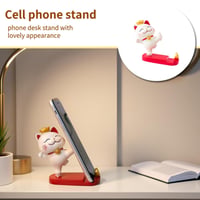 Suport de telefon Beufee Cica, ornament de birou, suport pentru telefon cu pisică drăguță stil kawaii pentru acasă, birou, masă (modelul 02) 4