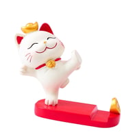 Suport de telefon Beufee Cica, ornament de birou, suport pentru telefon cu pisică drăguță stil kawaii pentru acasă, birou, masă (modelul 02) 9