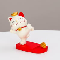 Suport de telefon Beufee Cica, ornament de birou, suport pentru telefon cu pisică drăguță stil kawaii pentru acasă, birou, masă (modelul 02) 6