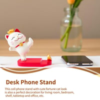 Suport de telefon Beufee Cica, ornament de birou, suport pentru telefon cu pisică drăguță stil kawaii pentru acasă, birou, masă (modelul 02) 3