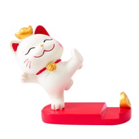 Suport de telefon Beufee Cica, ornament de birou, suport pentru telefon cu pisică drăguță stil kawaii pentru acasă, birou, masă (modelul 02) 7