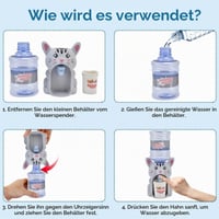 Mini Dozator de Apă Beufee pentru Copii, Fântână Drăguță pentru Bucătărie de Jucărie, Miniatură, Distribuitor de Apă cu Animale pentru Casa Păpușilor (Model 02) 8
