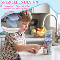 Mini Dozator de Apă Beufee pentru Copii, Fântână Drăguță pentru Bucătărie de Jucărie, Miniatură, Distribuitor de Apă cu Animale pentru Casa Păpușilor (Model 02) 3