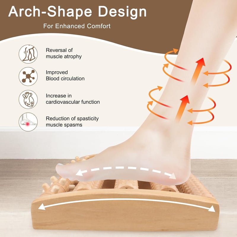 Beupro Fa Lábmasszírozó Roller Plantar Fasciitis és Lábfájdalom Enyhítéshez