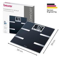 Diagnostická inteligentná váha Beurer BF 720 s Bluetooth pripojením, meranie telesného tuku, svalovej hmoty a kalorickej spotreby, čierna, max. 180 kg 5