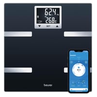 Diagnostická inteligentná váha Beurer BF 720 s Bluetooth pripojením, meranie telesného tuku, svalovej hmoty a kalorickej spotreby, čierna, max. 180 kg 1