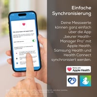Beurer BF 990 Diagnostická váha s ručnými senzormi, WiFi/Bluetooth pripojenie k aplikácii, 25 nameraných hodnôt, 8 elektród, Apple Health, čierna/sivá, Ma 6