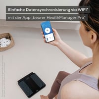 Beurer BF 990 Diagnostická váha s ručnými senzormi, WiFi/Bluetooth pripojenie k aplikácii, 25 nameraných hodnôt, 8 elektród, Apple Health, čierna/sivá, Ma 5