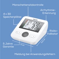 Beurer BM 27 Digitálny tlakomer na pažu, manžeta 22-42 cm, klinicky validovaný, indikátor rizika, detekcia arytmie, kompatibilný s Apple Health 8